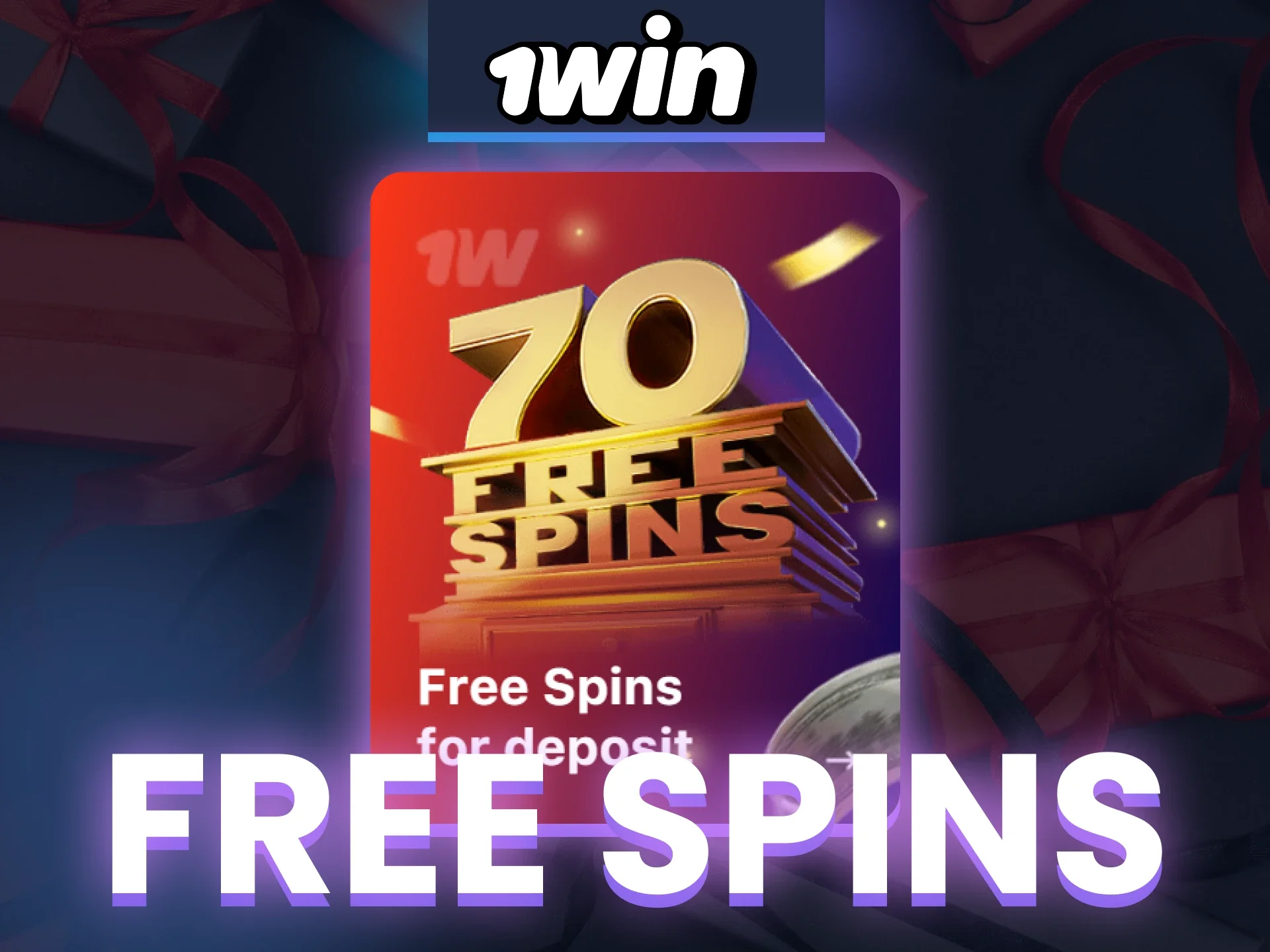 Get free spins to play live casino at 1win.